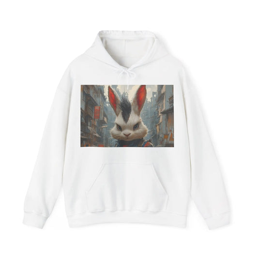 Rebel Rabbit Hoodie - Fluff Your Rules Heavy Blend Sweatshirt - Petsonality Store
