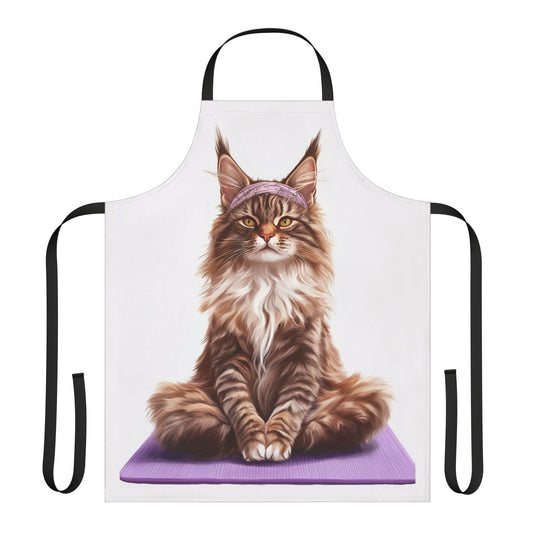 Maine Coon Yoga Cat Apron