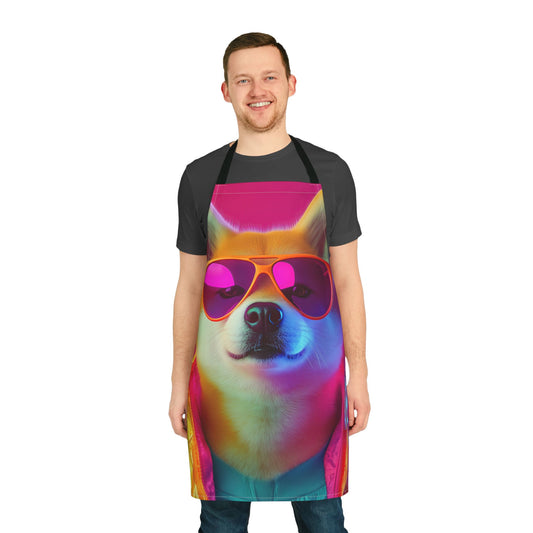 Retro Shiba Inu Apron - 80's Style!