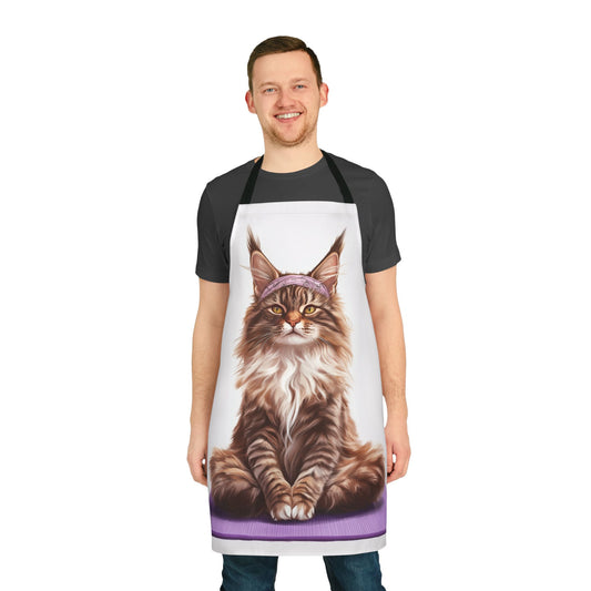 Maine Coon Yoga Cat Apron