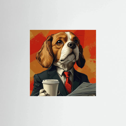 Boss Beagle Fine Art Paper Print - Petsonality Store